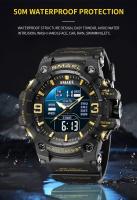 Smael-relojes militares deportivos para hombre, reloj despertador digital de cuarzo, resistente al agua hasta 50M, con pantalla dualtime - details 5