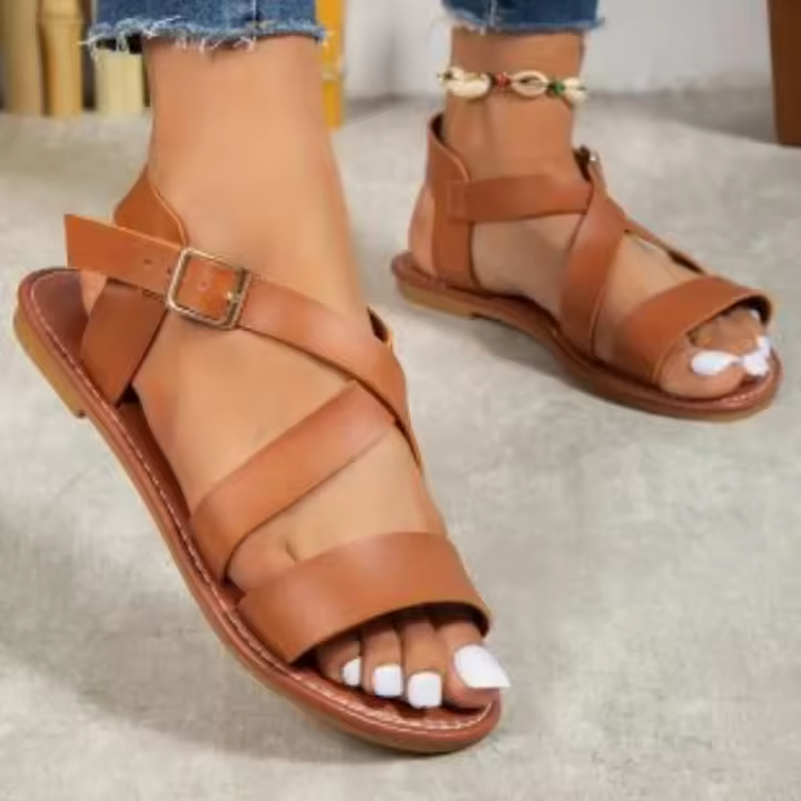 Sandalias Planas para Mujer Zapatillas de Moda Pisa Fuerte con Estilo - 1