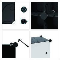 Armario Modular Portátil de 20 Compartimentos Guardarropa para Dormitorio con Barra para Colgar Ropa Compartimentos Más Profundos Aptos para Perchas - details 24