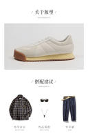 Zapatos blancos de cuero de alta gama de cuero de vaca que aumenta la tendencia de la plataforma zapatos de los hombres - details 5