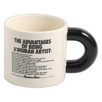 Artista femenino taza de cerámica taza de café creativa taza de leche para niñas oficina taza de recuerdo simple ins - details 0