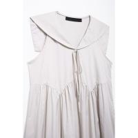 Vestido Midi de Moda para Mujer Estilo Liso con Lazo y Cordones Cuello Redondo, Sin Mangas, Cremallera Lateral Perfecto para Fiesta en la Playa - details 2