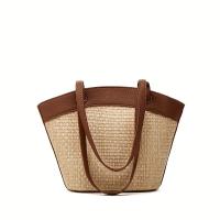 2 bolsas de mano tejidas para mujer de inspiración vintage con asas marrones: ligeras, duraderas y versátiles para viajes, playa y uso diario, bolsa de viaje esencial | Diseño de inspiración vintage | Bolso con asa duradera, bolso de mano de playa - details 5