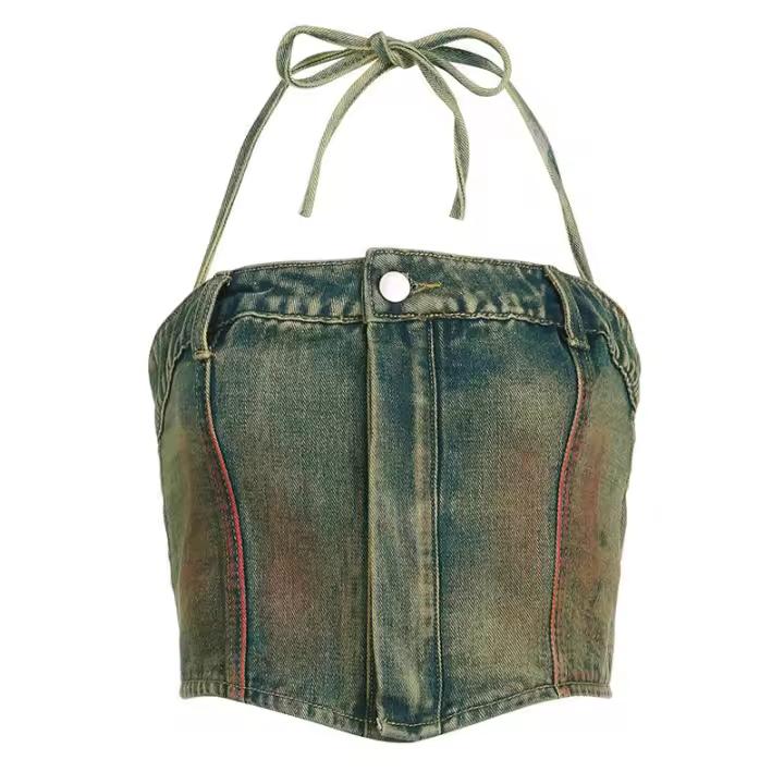 BUNO-estilo Safari falda vaquera con bolsillos grandes, minifaldas sexis ajustadas de cintura media para mujer, moda urbana de verano 2025 para mujer - 1