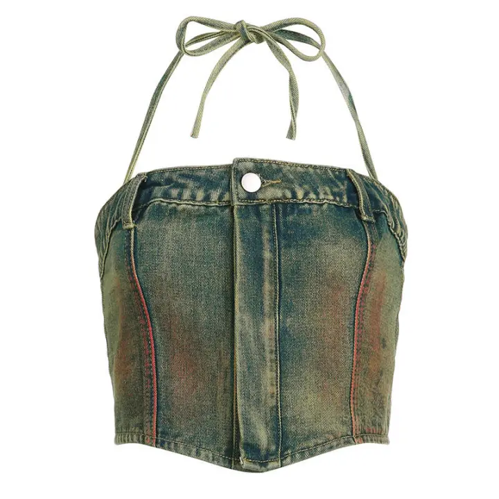 BUNO-estilo Safari falda vaquera con bolsillos grandes, minifaldas sexis ajustadas de cintura media para mujer, moda urbana de verano 2025 para mujer - 1