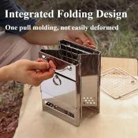 Parrilla de Barbacoa Plegable de Acero Inoxidable Ligera para Acampar al Aire Libre - details 1