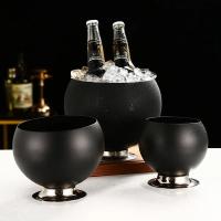 Cubo de hielo dorado creativo para whisky, cerveza, Bar, herramientas de vino, enfriador de vino para bebidas, Enfriador de cerveza portátil, soporte de vino, bandeja de hielo - details 2