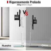Pie Suelo para 32-85 Pulgadas, Inclinable y Giratorio y Altura Ajustable, Universal máx VESA 600x400mm 50kg - details 14