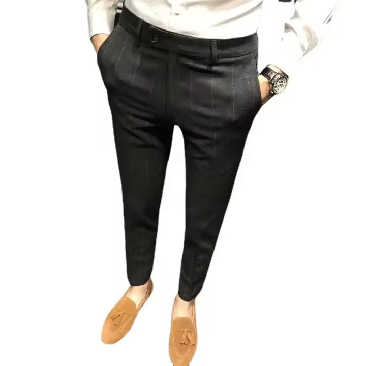 Pantalón de Cuadros a la Moda para Hombres Estilo Coreano Ca Sg Chinos de Moda - 1
