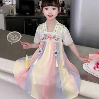 Vestido de verano de rendimiento Ru mejorado para niña, súper inmortal, viento chino y nieve, Hanfu, princesa, bebé Tang - details 1