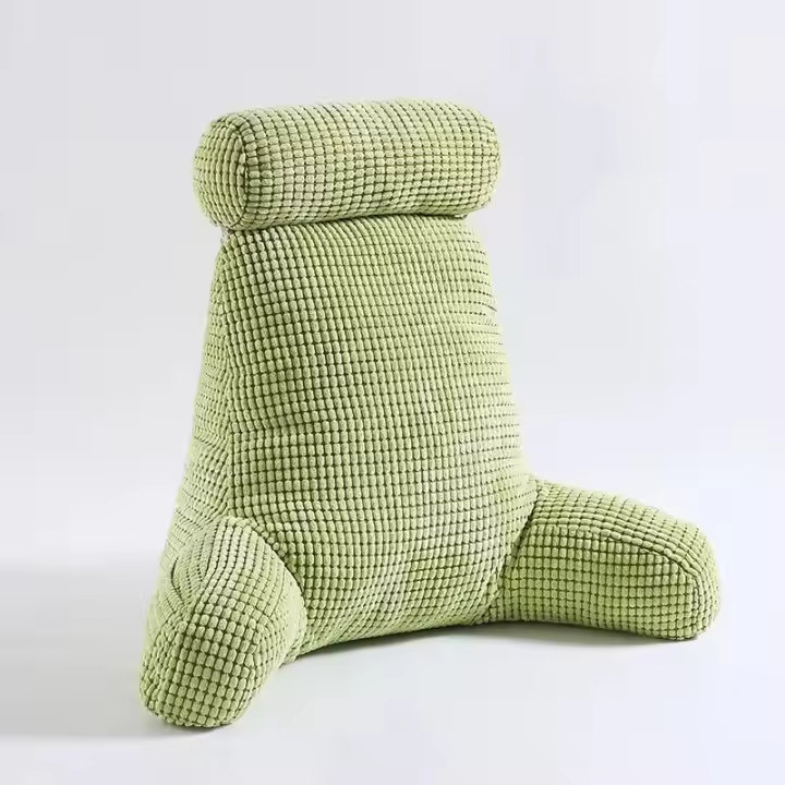 Cojín de respaldo para sofá de oficina, almohada de lectura triangular para aliviar el dolor - 1