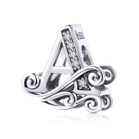 Dijes de letras de Plata de Ley 925 para pulseras Pandora, cuentas iniciales del alfabeto, regalo de joyería para mujer - details 5