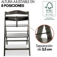 Set de Tronas de Bebé Evolutivas con Bandeja y Cojín de 2 Piezas |   Trona de madera regulable |   Silla Alta para Niños desde 6 Meses con Accesorios - details 29