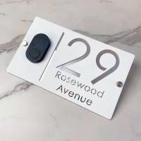 Placa de Dirección de Casa Moderna de Acrílico Gris Brillante Personalizada para Decoración de Pared Ideal para Meubles y Hardware - details 23
