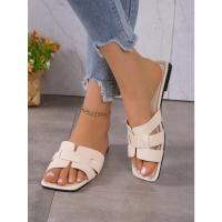 Sandalias planas informales de moda para mujer, ropa versátil para exteriores, zapatillas planas para usar afuera - details 10
