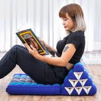 Cómodo Colchón De Suelo con Cojín De Lectura, Futón Japonés, Cama Plegable O Esterilla De Masaje Tailandés, 170 x 53 cm, Azul Claro - details 192