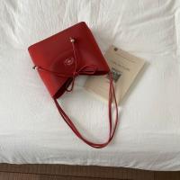 Bolso de cubo con lazo coreano para mujer, bolso de ocio Y2k con lazo para axila, bolso de hombro dulce de cuero Pu - details 15