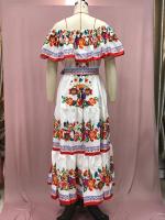 Nuevo vestido largo con vuelo y estampado de flores rojas de un hombro para primavera y verano 2025 - details 32