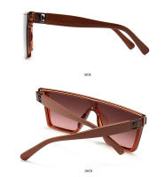 Toyear-gafas de sol cuadradas para hombre y mujer, lentes de sol de marca de diseñador de lujo, a la moda, Estilo Vintage, montura grande, parte superior plana, UV400 - details 8