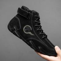 Zapatillas de deporte para hombre, botas cortas de felpa para deportes de senderismo al aire libre, zapatos informales de fondo suave para hombre, zapatos cómodos de marca originales - details 9