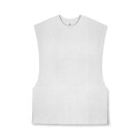 Camiseta sin mangas para correr de Color sólido para hombre, cuello redondo, absorbente de humedad, chaleco cortado de secado rápido, camisa deportiva de verano - details 11