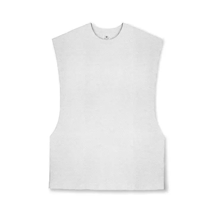 Camiseta Deportiva de Verano para Hombre Sin Mangas, Cuello Redondo, Absorbente de Humedad, Secado Rápido, Viste de Color Sólido - 1