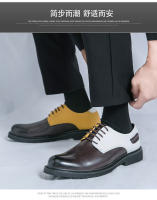 Zapatos de cuero de moda con cordones de empalme personalizados - details 6