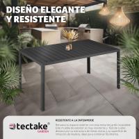 Mesa de Jardín Exterior de Aluminio 150x90x74,5cm Diseño Terraza con Patas Ajustables - details 12