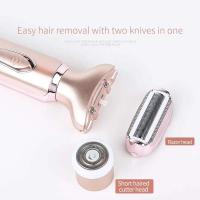 Afeitadora eléctrica 4 en 1 para mujer, depiladora corporal, recortadora inalámbrica indolora, maquinilla de afeitar, regalos para el cuidado de la piel - details 4