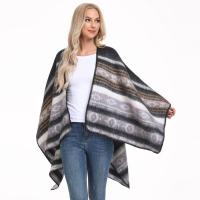 Nuevo chal de otoño e invierno para mujer, imitación retro de Cachemira con abertura, capa gruesa y cálida, chaqueta, estilo pasarela - details 4
