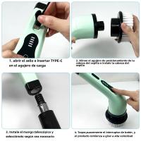 Cepillo de Limpieza Eléctrico Inalámbrico Multifuncional 9-en-1 Rotativo de Mano con USB - details 3