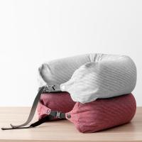 Almohada de viaje para el cuello en forma de U para el hogar, almohada de espuma con partículas suaves y flexibles, diseño de hebilla, almohada Lumbar para siesta de estilo japonés - details 5