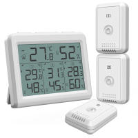 ORIA-higrómetro Digital para interiores y exteriores, termómetro LCD, Sensor inalámbrico, Monitor de temperatura y humedad, Control remoto - details 9