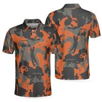Ropa Haruku de manga corta con estampado 3D de camuflaje para hombre, camisetas de golf de moda, polo con botones, tops de gran tamaño - details 5