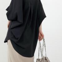 Nuevo vestido de verano Jersey con cuello en V suelto y delgado camisa de color sólido 6 colores - details 22