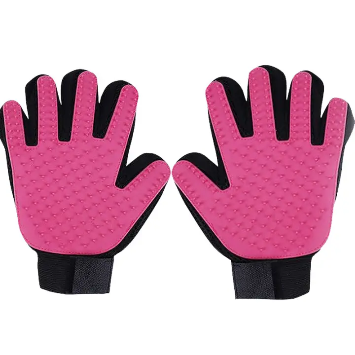 Guantes para el cuidado de perros y gatos La mejor herramienta profesional para eliminar el pelo, cepillar y limpiar para perros y gatos pequeños, medianos o grandes. Removedor de Pelo y Pelaje. Previene las capas empolvadas. Cepillo de cerdas de goma su - 1