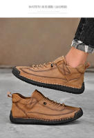 Zapatos de cuero de moda para hombres populares herramientas al aire libre costura retro media y alta parte superior de la moda casual zapatos de cuero de los hombres zapatos casuales. - details 24