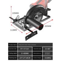 Convertidor de amoladora angular de mano para cortar, soporte de amoladora ajustable de 40mm de profundidad, herramienta de mesa de carpintería - details 2