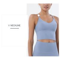 Sujetador deportivo de nailon S-XL para mujer, Bralette, ropa interior transpirable, Leggings deportivos, Top Sexy, 10 colores - details 6