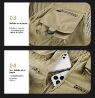 Chaleco de Hombre Transpirable de Secado Rápido – Multibolsillos para Pesca, Fotografía y Actividades al Aire Libre - details 27