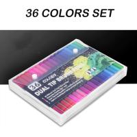 Set de Marcares de Acuarela de 12/24/36/48 Colores Pluma de Pincel Doble Punta y Pluma de Dibujo de Línea Fina Suministros de Arte Escolar - details 9