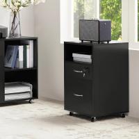 Cajonera de Escritorio Móvil con 2 Cajones Organizador de Archivos A4 Seguro y Llave - details 1
