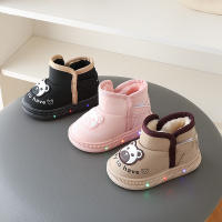 Otoño nuevas botas de nieve de algodón grandes lindas luces apiladas botas calientes de los niños engrosadas tesoro masculino botas de algodón antideslizantes tesoro femenino - details 13