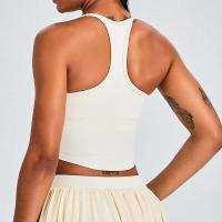 Chaleco de yoga crop top sujetador incorporado moda ropa deportiva transpirable - details 4