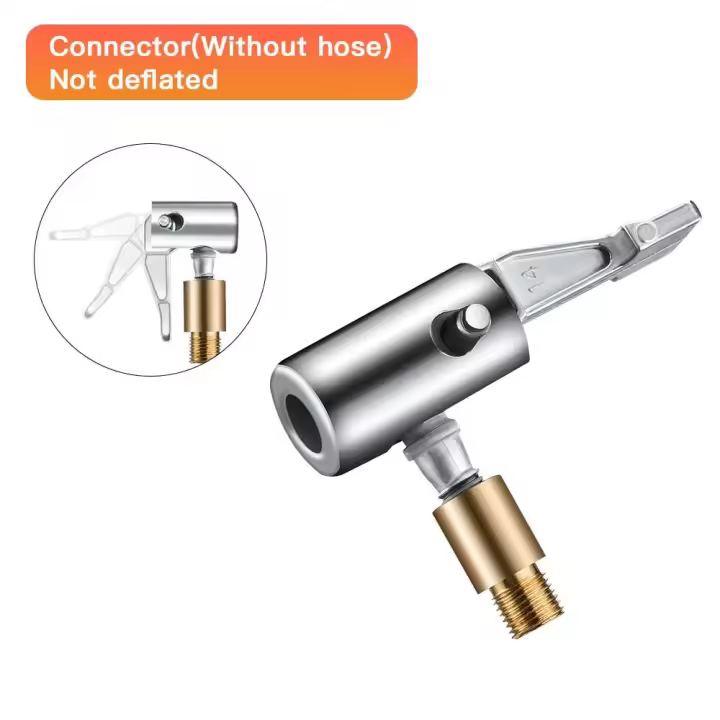 Adaptador de válvula de neumático de coche, Conector de bomba inflable, abrazadera de boquilla de neumático, conector inflable, compresor de inflado - 1