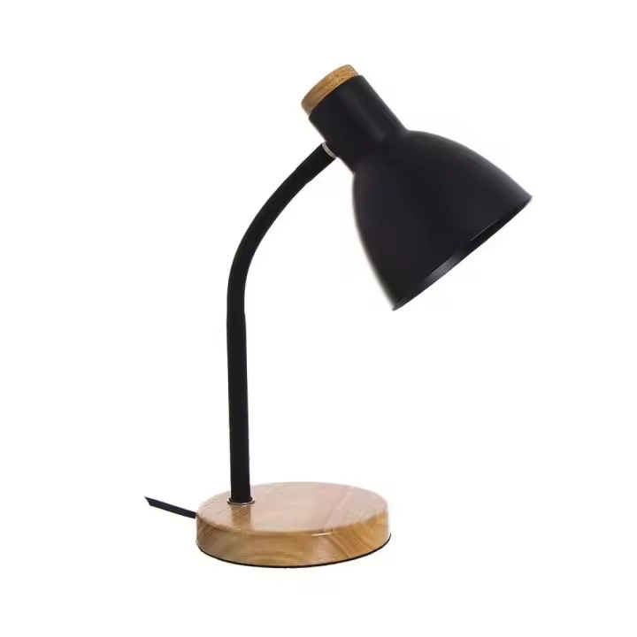 Lámpara de escritorio Creativa de estilo simple, Luz Lectura de dormitorio CON BASE DE Foco E27, - 1