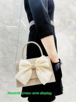 Arco bolso de mano boda dama de honor bolso plisado vestido de banquete tramo diagonal - details 8
