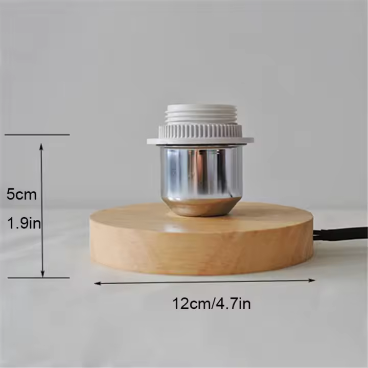 Soporte Circular de Base de madera maciza con interruptor de encendido y APAGADO para lámpara de mesa, enchufe E27, soporte para lámpara de mesita de noche para iluminación del hogar - 1