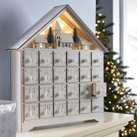 Calendario de Adviento 2024, calendario de cuenta regresiva de 24 días, madera, blanco, regalos de Navidad para niños - details 5