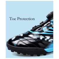 Zapatos de fútbol de marca para niños, zapatillas de fútbol antideslizantes para entrenamiento de campo de césped, tenis de fútbol, zapatillas de fútbol a la moda para niños - details 7